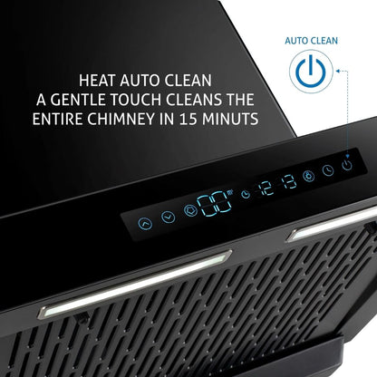 Glen 90 cm Wall Mounted Chimney Filterless Series CH 6053 BL BLDC AC 90