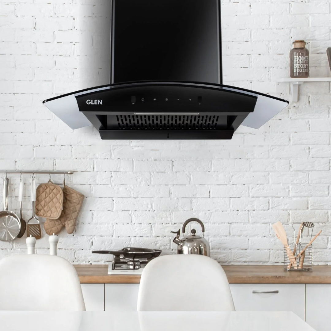Glen 60 cm Wall Mounted Chimney CH 6058 BL AC 60