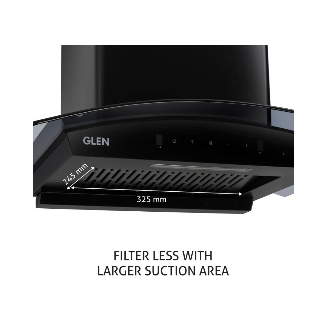 Glen 60 cm Wall Mounted Chimney Filterless Series CH 6059 BL AC 60