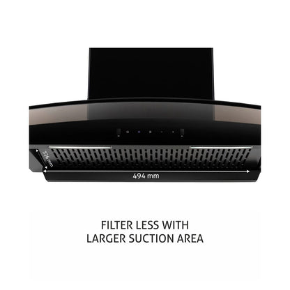 Glen 90 cm Wall Mounted Chimney Filterless Series CH 6059 BL AC 90