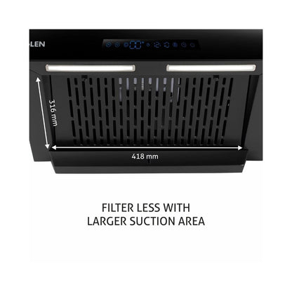 Glen 60 cm Wall Mounted Chimney Filterless Series CH 6062 BL BLDC AC 60