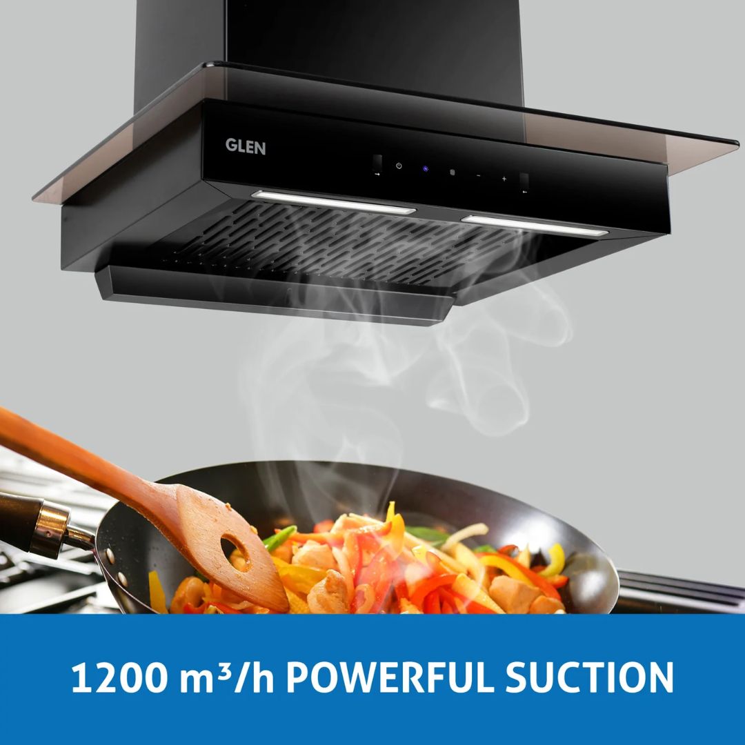 Glen 60 cm Wall Mounted Chimney Filterless Series CH 6062 BL MS AC 60