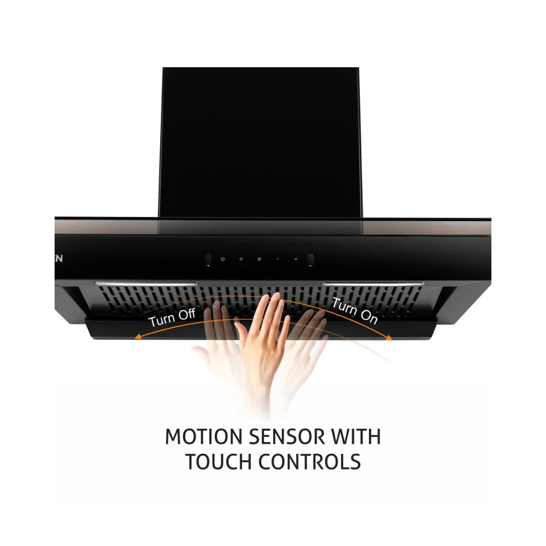 Glen 90 cm Wall Mounted Chimney Filterless Series CH 6062 BL MS AC 90