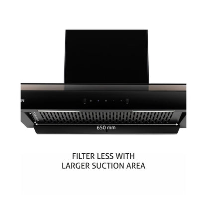 Glen 90 cm Wall Mounted Chimney Filterless Series CH 6062 BL MS AC 90