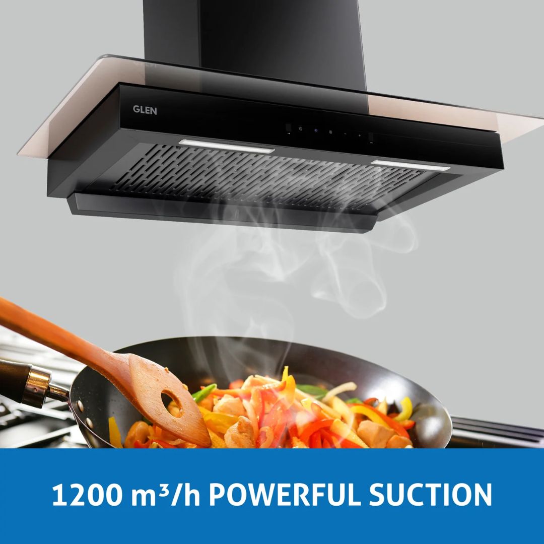 Glen 90 cm Wall Mounted Chimney Filterless Series CH 6062 BL MS AC 90