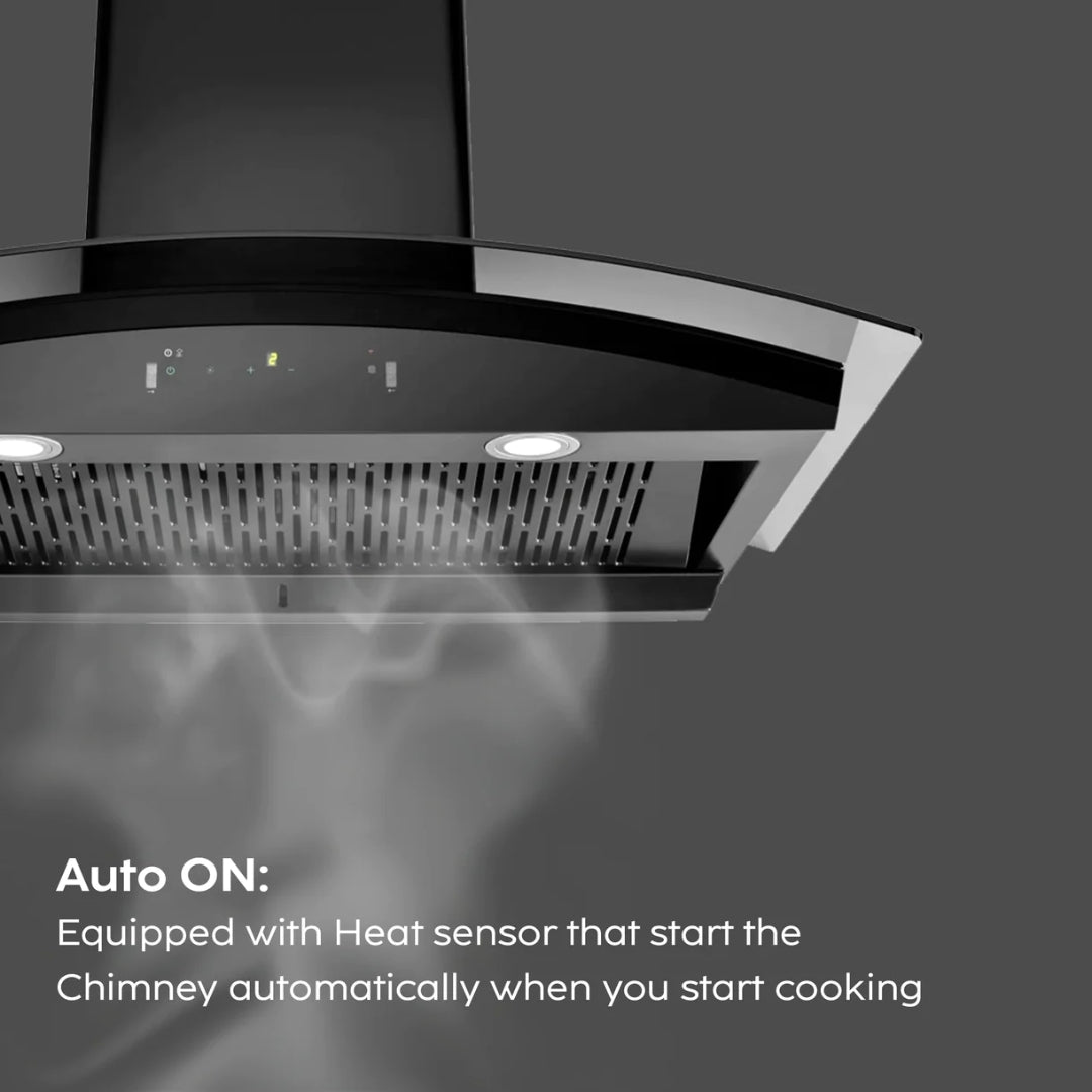 Glen 60 cm Wall Mounted Chimney Auto Clean Series CH 6068 AC BLS 60
