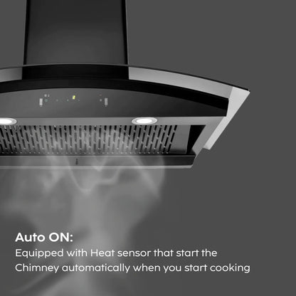 Glen 60 cm Wall Mounted Chimney Auto Clean Series CH 6068 AC BLS 60