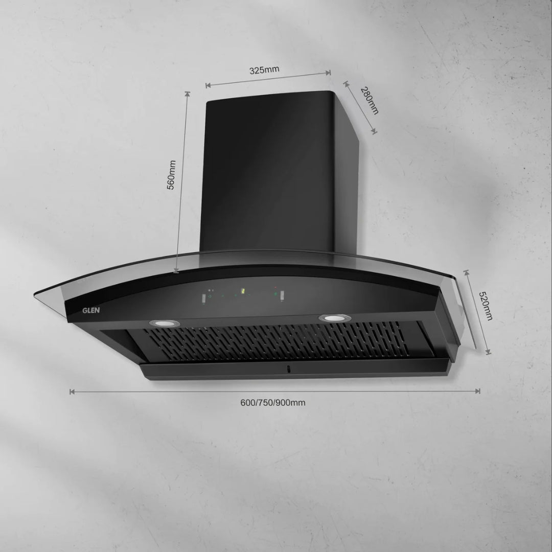 Glen 60 cm Wall Mounted Chimney Auto Clean Series CH 6068 AC BLS 60