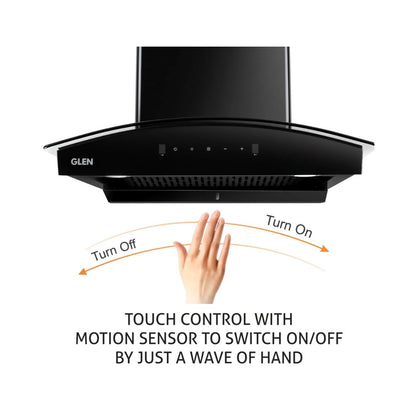 Glen 90 cm Wall Mounted Chimney Filterless Series CH 6068 BL MS AC 90