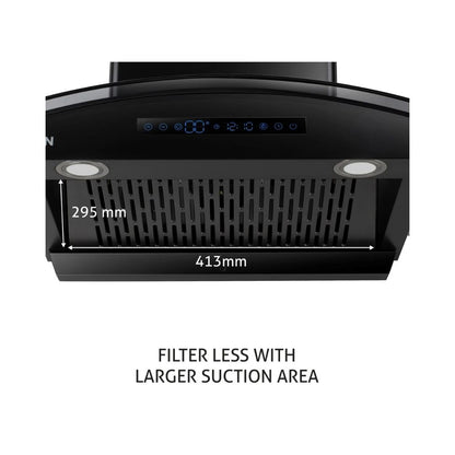 Glen 60 cm Wall Mounted Chimney Filterless Series CH 6069 BL BLDC AC 60