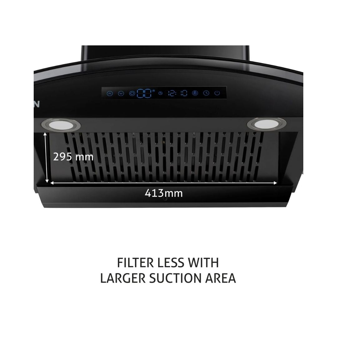 Glen 76 cm Wall Mounted Chimney Filterless Series CH 6069 BL BLDC AC 76
