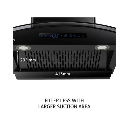 Glen 76 cm Wall Mounted Chimney Filterless Series CH 6069 BL BLDC AC 76