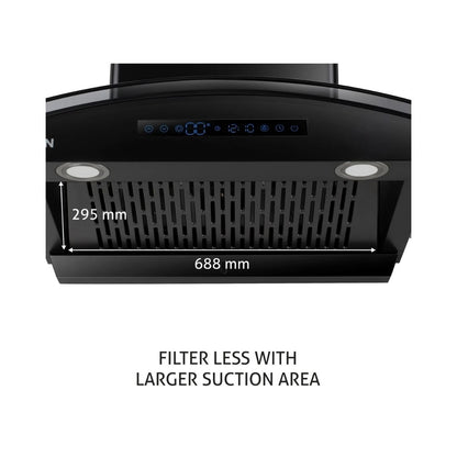 Glen 90 cm Wall Mounted Chimney Filterless Series CH 6069 BL BLDC AC 90