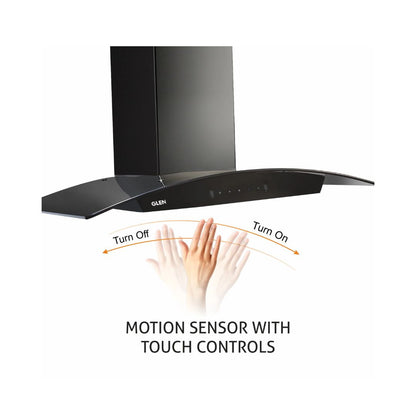 Glen 90 cm Wall Mounted Chimney Filterless Series CH 6071 BL BLDC AC 90