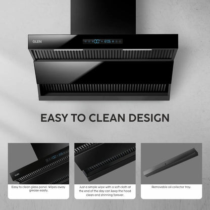 Glen 75 cm Wall Mounted Chimney Filterless Series CH 6076 DS BLDC AC 75