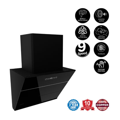 Crompton 60 cm Wall Mounted Chimney QuietPro CHD-QPVI60FLE-MBL