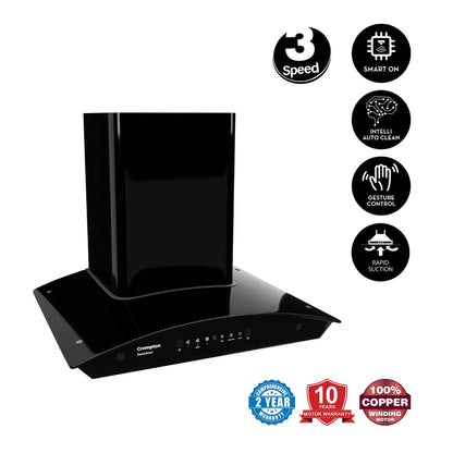 Crompton 60 cm Wall Mounted Chimney SensoSmart CHD-SSC60BFE-MBL