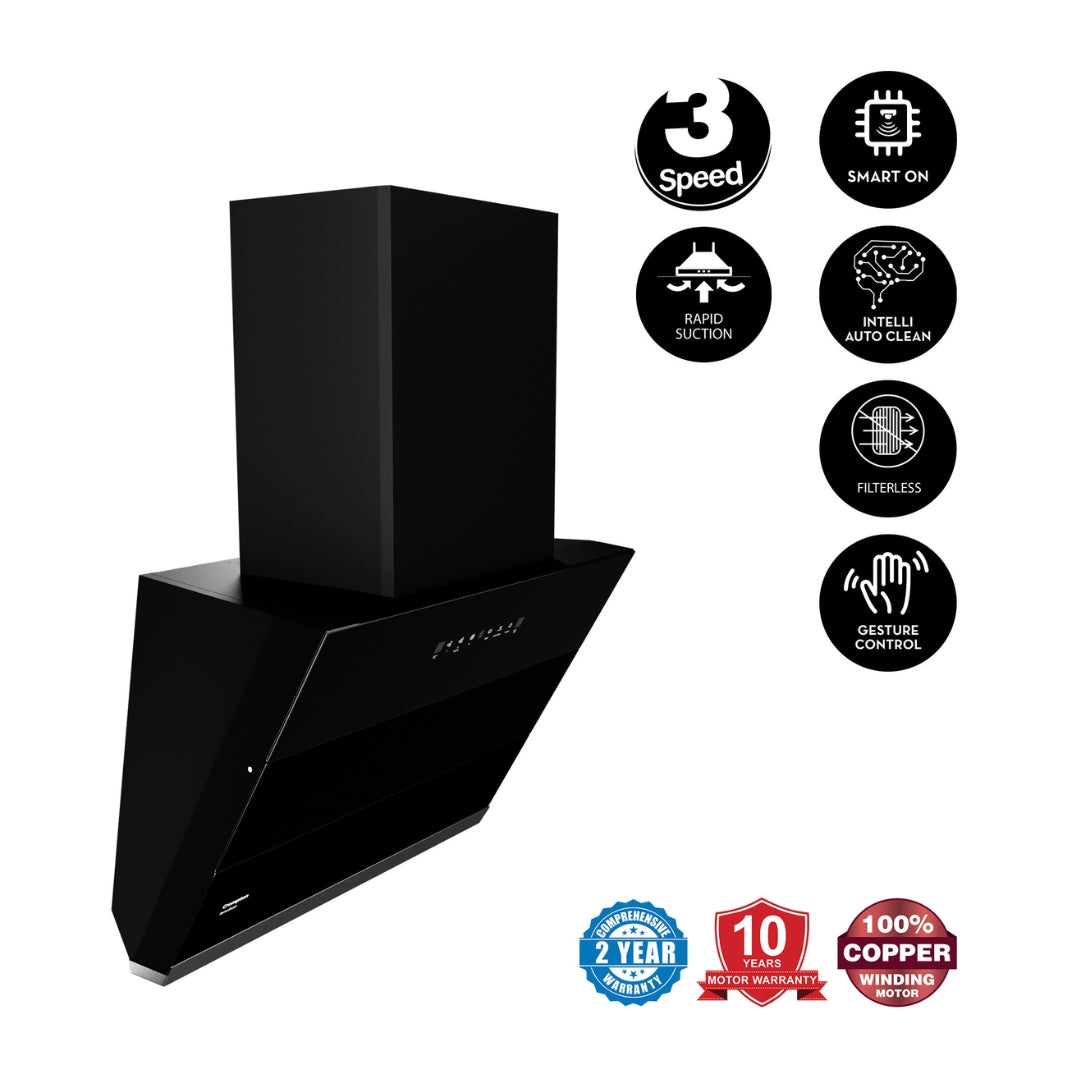 Crompton 60 cm Wall Mounted Chimney SensoSmart CHD-SSI60FLE-MBL