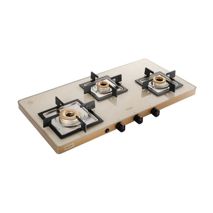 Glen 78 cm 3 Burner Cooktop CT 1035 Ultra Slim Apricot AI