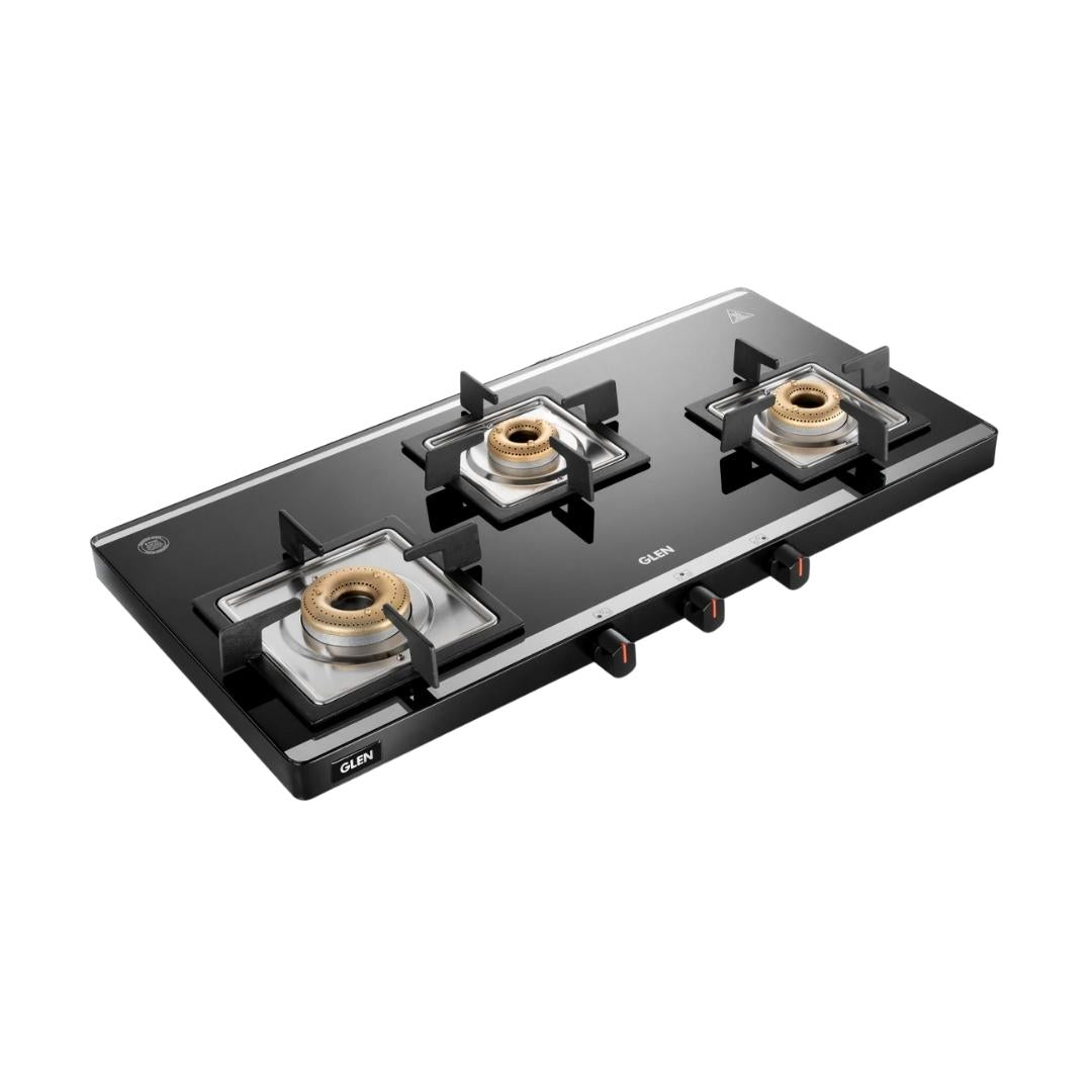 Glen 78 cm 3 Burner Cooktop CT 1035 Ultra Slim Mirror