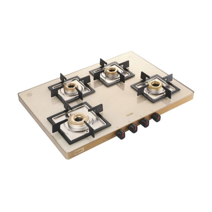 Glen 70 cm 4 Burner Cooktop CT 1047 Ultra Slim Apricot