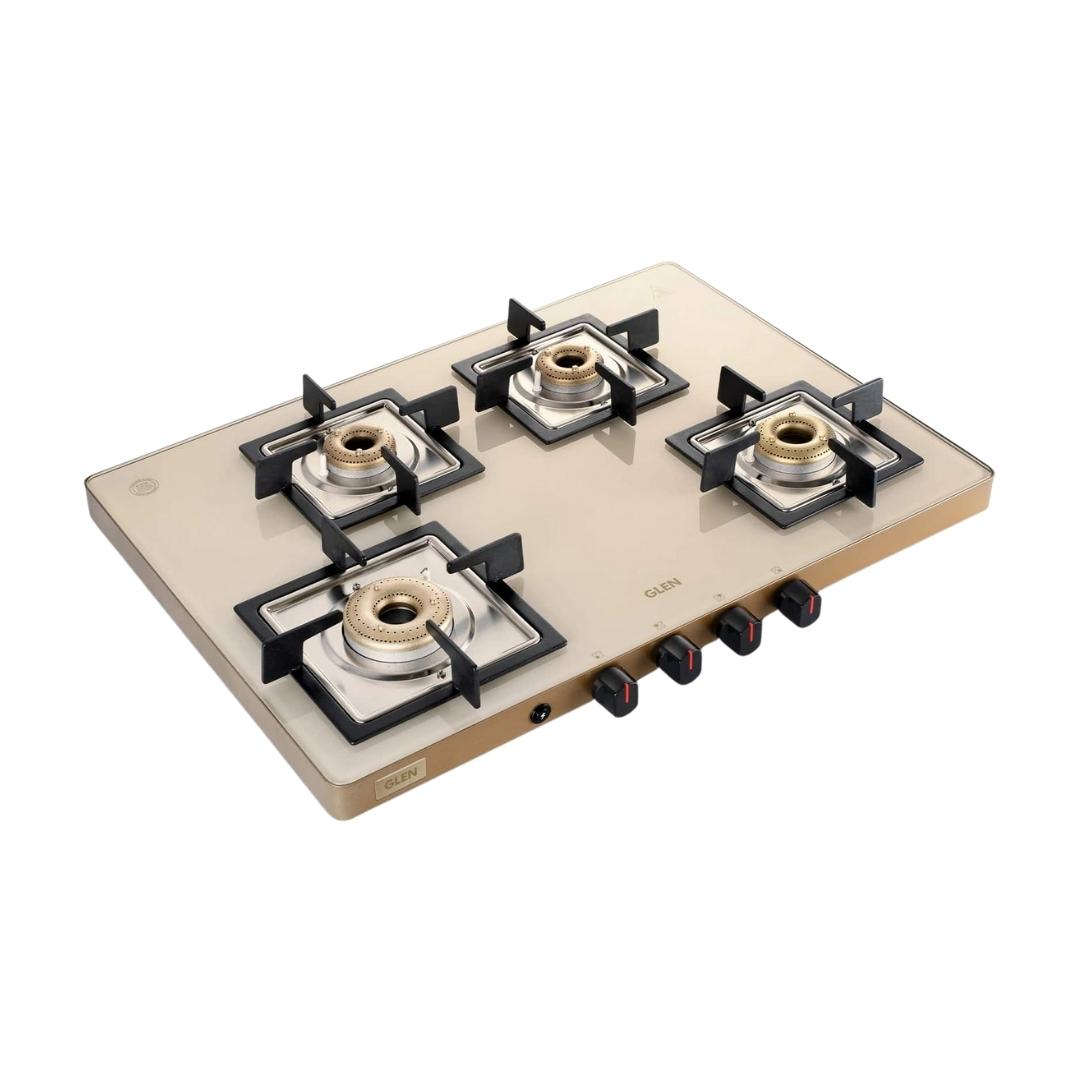 Glen 70 cm 4 Burner Cooktop CT 1047 Ultra Slim Apricot AI