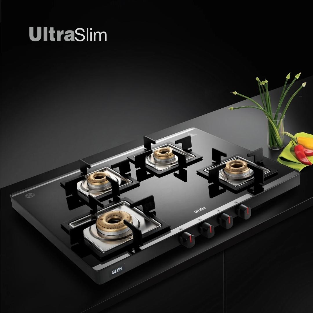 Glen 70 cm 4 Burner Cooktop CT 1047 Ultra Slim Mirror