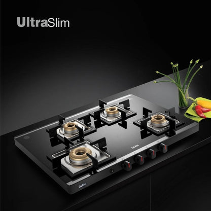 Glen 70 cm 4 Burner Cooktop CT 1047 Ultra Slim Mirror AI