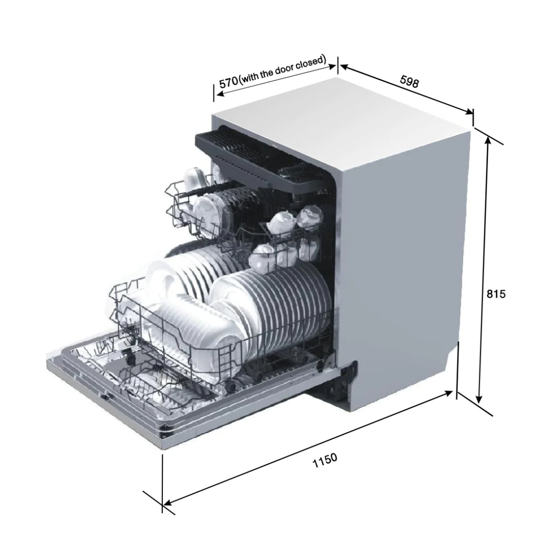Glen Semi Built in Dishwasher DW 7721 J with 14 Place Settings