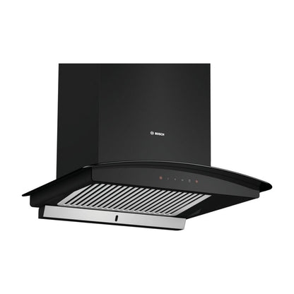 Bosch 60 cm Wall Mounted Chimney Self Clean Series DWHA68G60I + Bosch 75 cm 4 Burner Hob True Brass 2D PNI7B6F20I