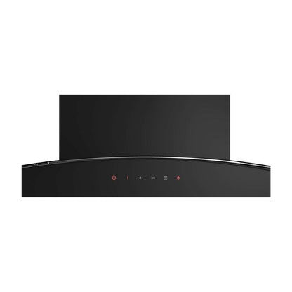 Bosch 90 cm Wall Mounted Chimney Self Clean Series DWHA98G60I + Bosch 75 cm 4 Burner Hob Series 6 True Brass 3D PNI7B6G20I