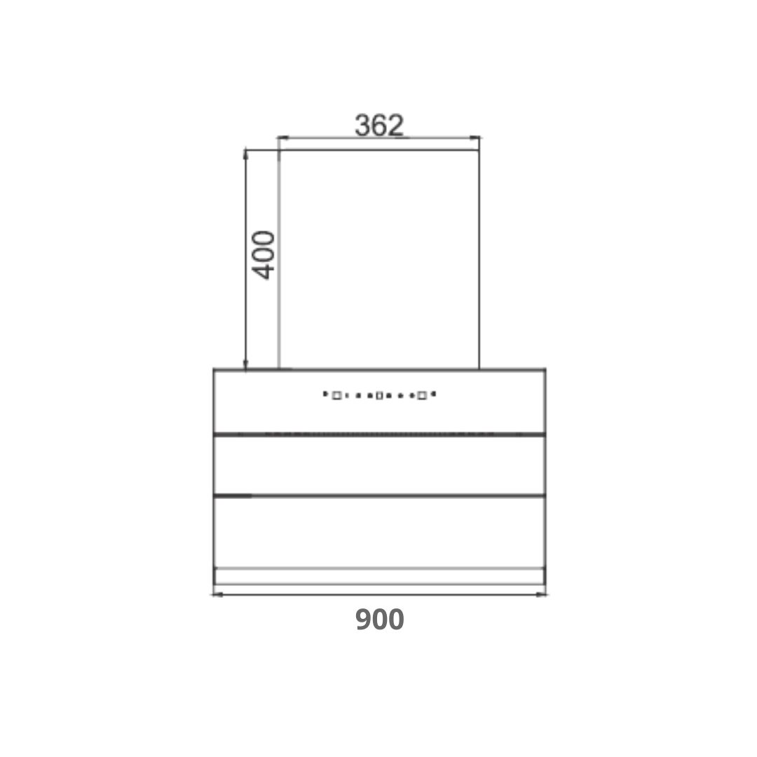 Elica 90 cm Wall Mounted Chimney Filterless Series EFL S 901 ULTRA HAC LTW VMS