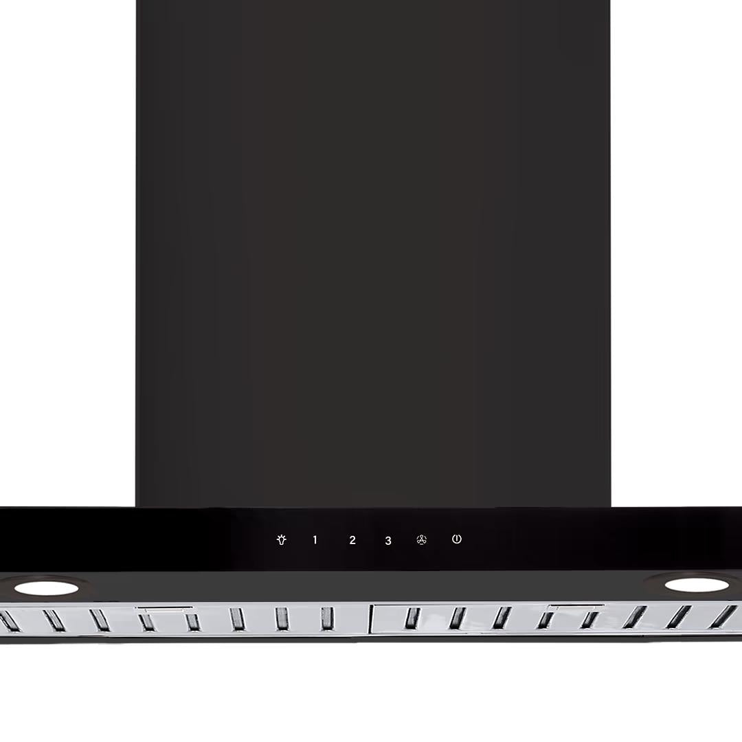 Elica 90 cm Wall Mounted Chimney Decorative Series GALAXY ETB PLUS LTW 90 NERO T4V LED