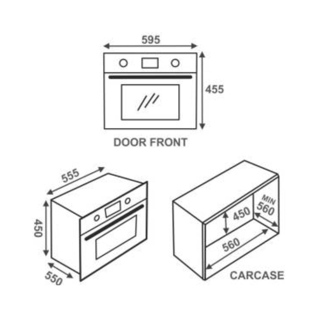 Elica Built-In Combo Oven EPBI COMBO OVEN TRIM 44L