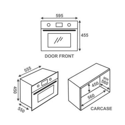 Elica Built-In Combo Oven EPBI COMBO OVEN TRIM 44L