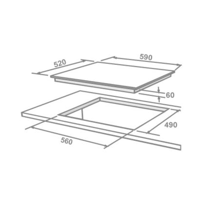 Elica 4 Zones Induction Hob EIH 4Z 60