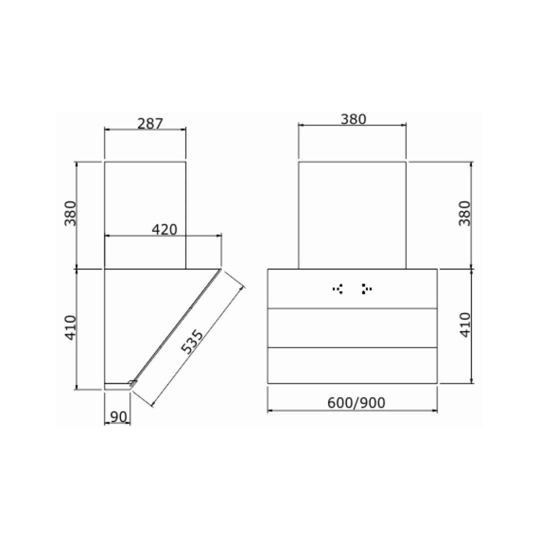 Elica 60 cm Wall Mounted Chimney Ismart Series ISMART EFL HAC LTW 60