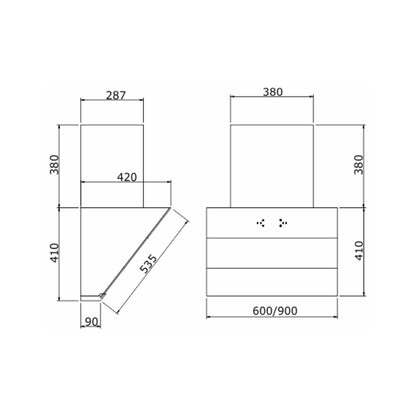 Elica 60 cm Wall Mounted Chimney Ismart Series ISMART EFL HAC LTW 60