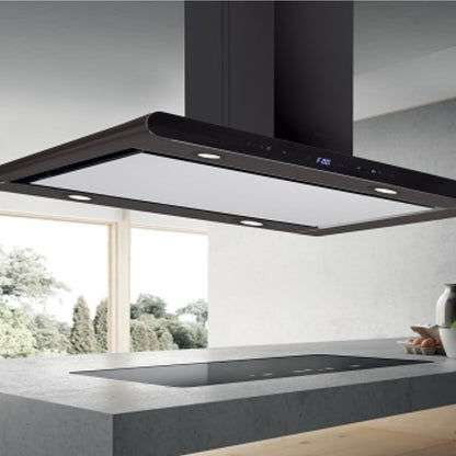 Elica 90 cm Island Chimney Ismart Series ISMART GALAXY EDS ISLAND LTW 90 NERO