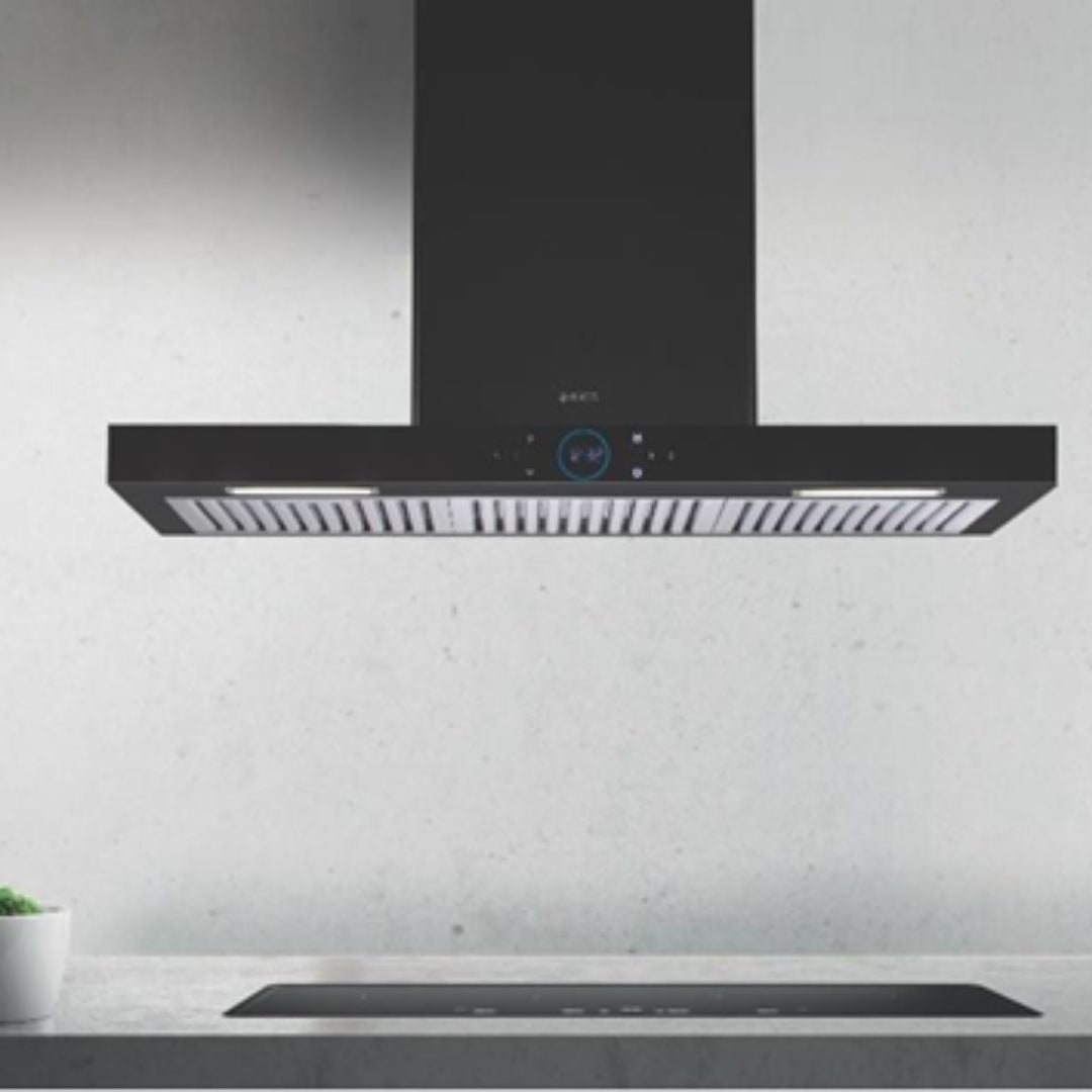 Elica 90 cm Wall Mounted Chimney Ismart Series ISMART SPOT H6 BF LTW 90 NERO