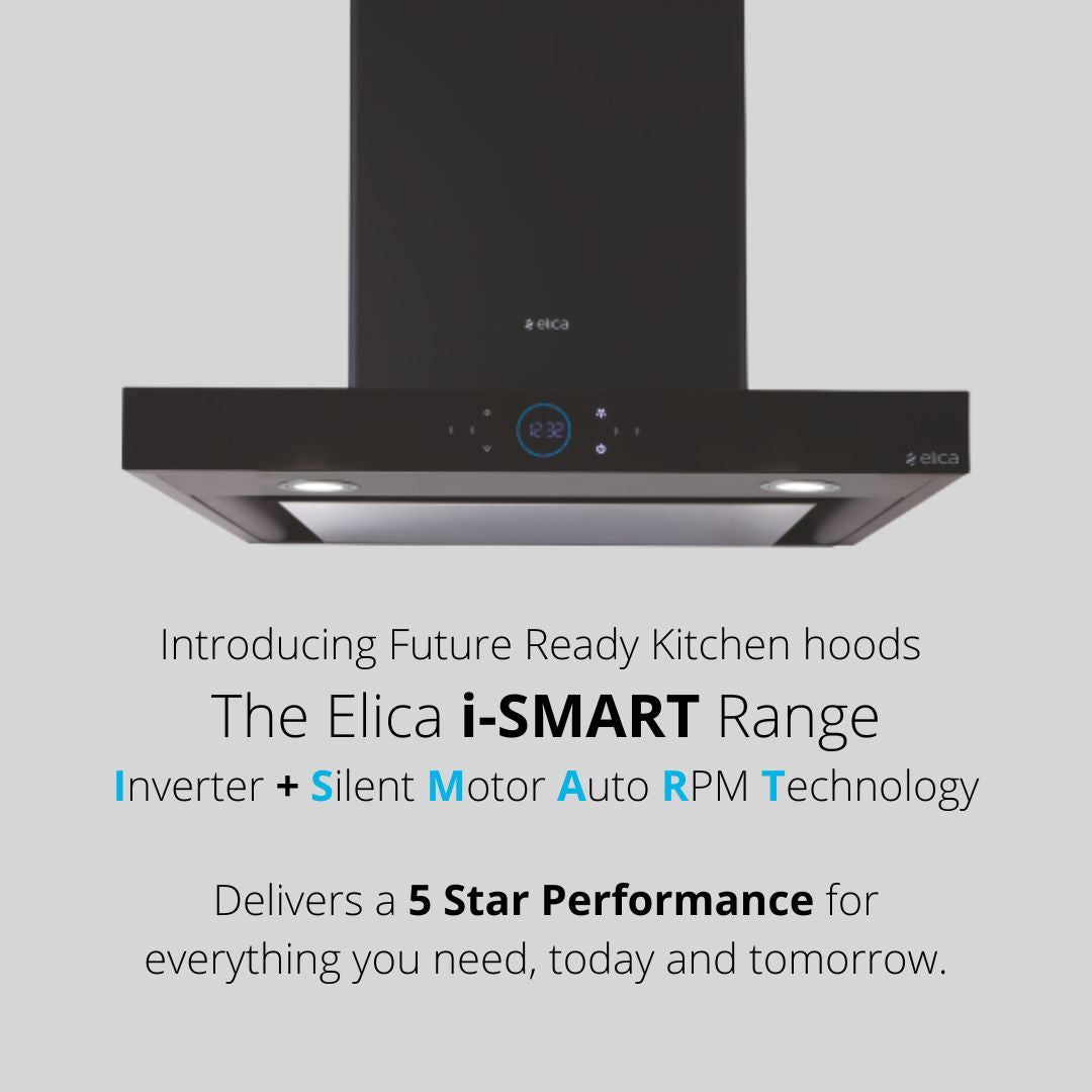 Elica 60 cm Wall Mounted Chimney Ismart Series ISMART SPOT H6 EDS LTW 60 NERO