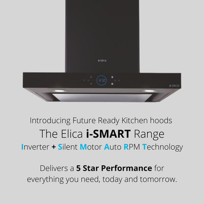 Elica 60 cm Wall Mounted Chimney Ismart Series ISMART SPOT H6 EDS LTW 60 NERO