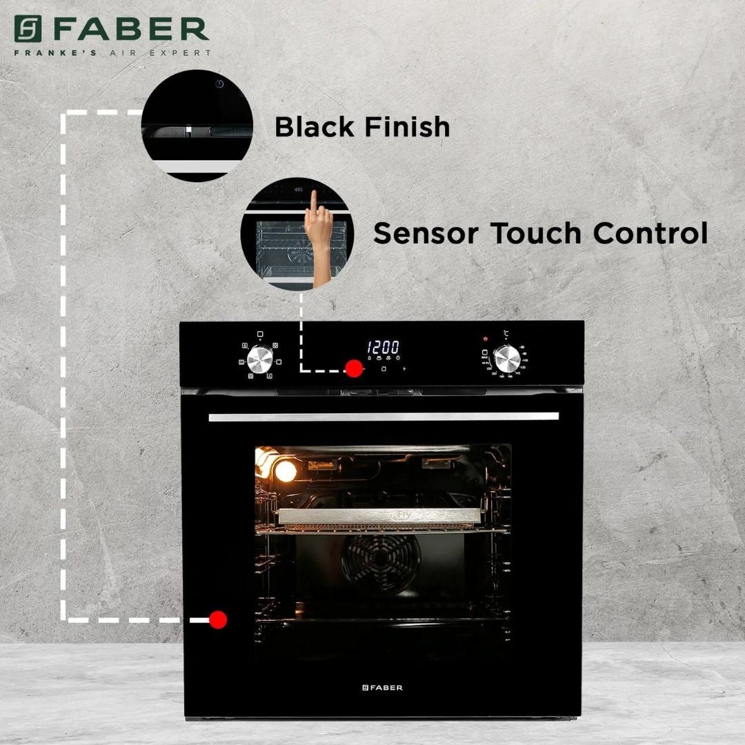 Faber Built In Oven With Air Fryer FBIO 83L 6F AF BK
