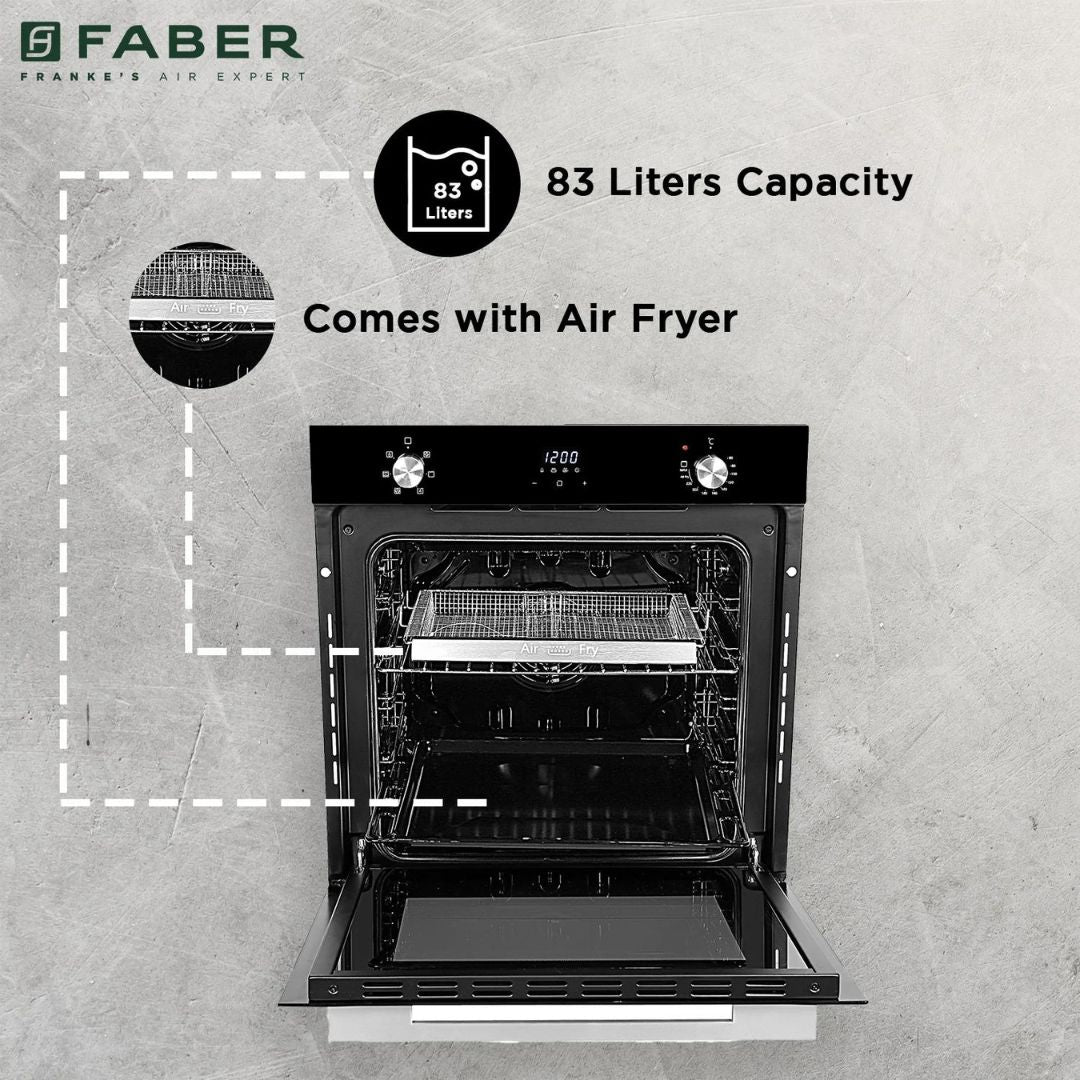 Faber Built In Oven With Air Fryer FBIO 83L 6F AF BK