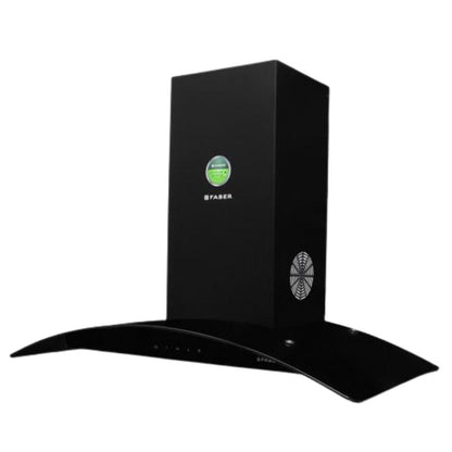 Faber 90 cm Wall Mounted Chimney 3D Hood Series FEEL PLUS 3D T2S2 BK TC LTW 90