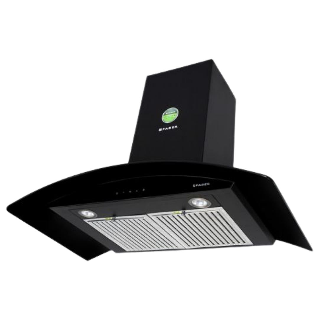 Faber 90 cm Wall Mounted Chimney 3D Hood Series FEEL PLUS 3D T2S2 BK TC LTW 90