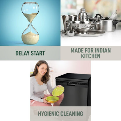 Faber Free Standing Dishwasher FFSD 6PR 8S ACE BLACK with 8 Place Settings