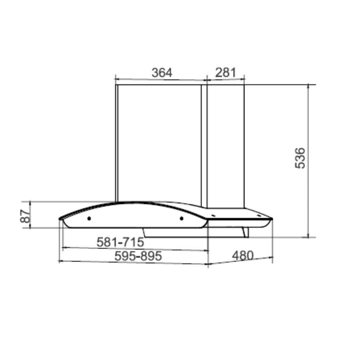 Elica 90 cm Wall Mounted Chimney Auto Clean Hoods Series FLCG PLUS LTW 900 HAC MS NERO