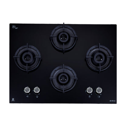Elica 70 cm 4 Burner Hob Lotus Series FLEXI 470 LOTUS IND HD BRASS
