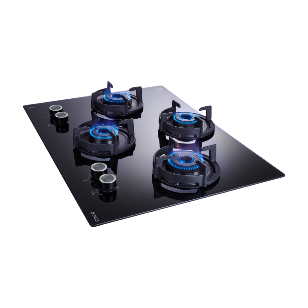 Elica 70 cm 4 Burner Hob Lotus Series FLEXI 470 LOTUS IND HD BRASS